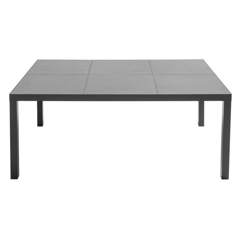 Gartentisch mit Keramikplatte in Betonoptik (182 x 121 x 74 cm)