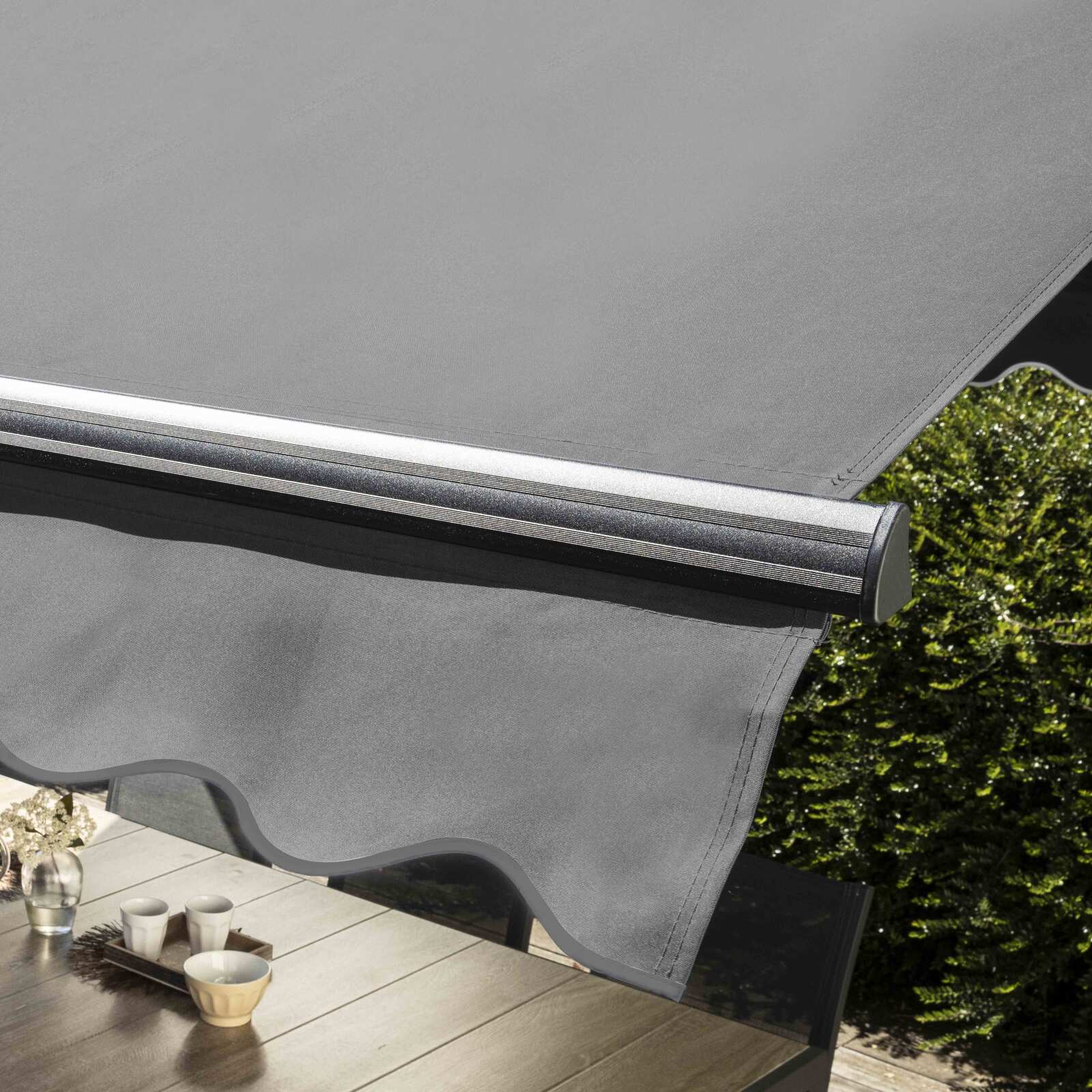 Motorisierter Doppelmarkise mit 3 x 4 m Kasten