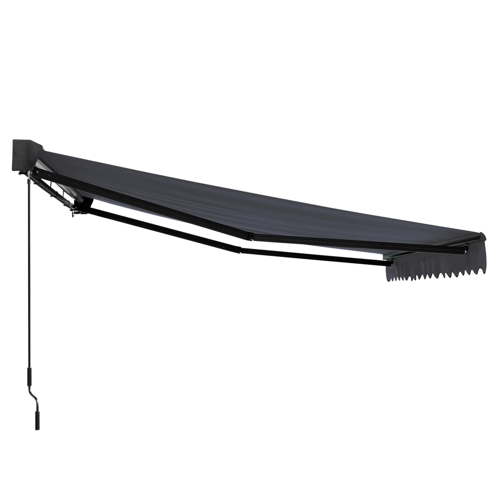 Motorisierter Markisenbanner mit halbintegriertem 3 x 4 m Kofferraum 