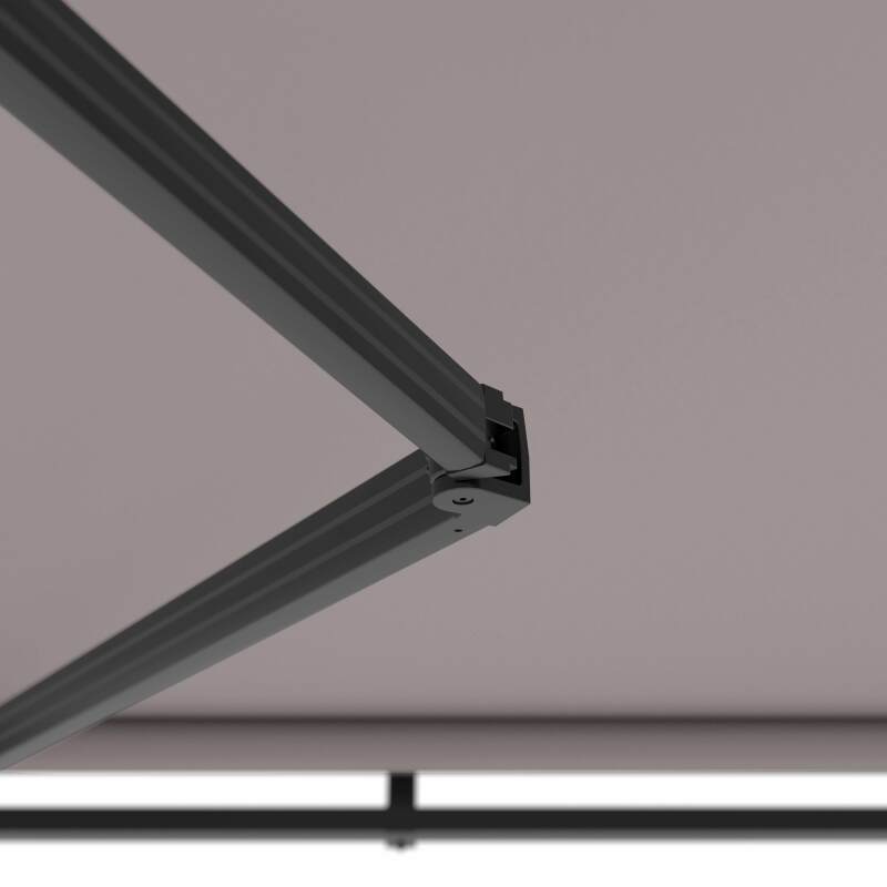 Motorisierter Markisenbanner mit halbintegriertem 3 x 4 m Kofferraum 