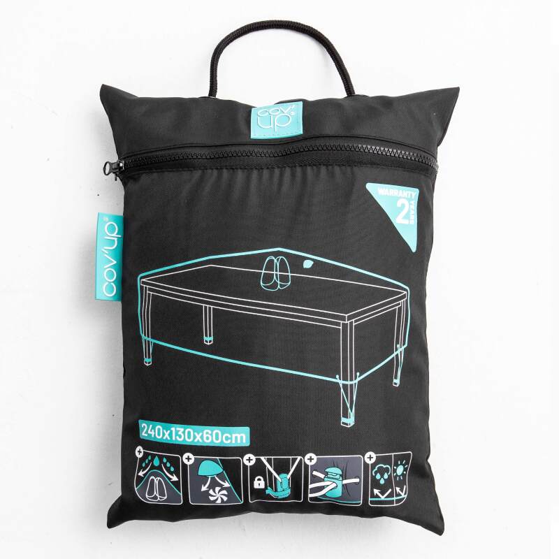 Gartenmöbelabdeckung 240 x 130 x 60 cm schwarz