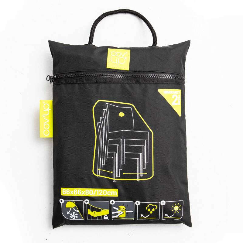 Schutzhülle für schwarze Gartenstühle (bis zu 4 stapelbare Stühle) (3/7)