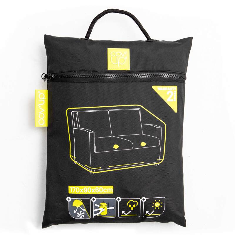 Schwarze Gartenstuhlhülle 170 x 90 x 60 cm