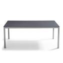 Gartentisch aus Aluminium mit Sicherheitsglasplatte (182 x 90 x 74 cm)