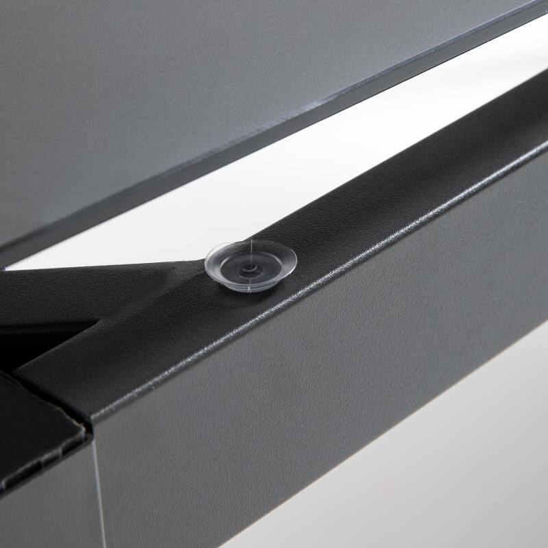 Gartentisch aus Aluminium mit Sicherheitsglasplatte (182 x 90 x 74 cm)