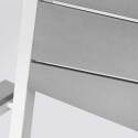 Gartenstuhl mit Armlehnen aus Aluminium und Polywood 