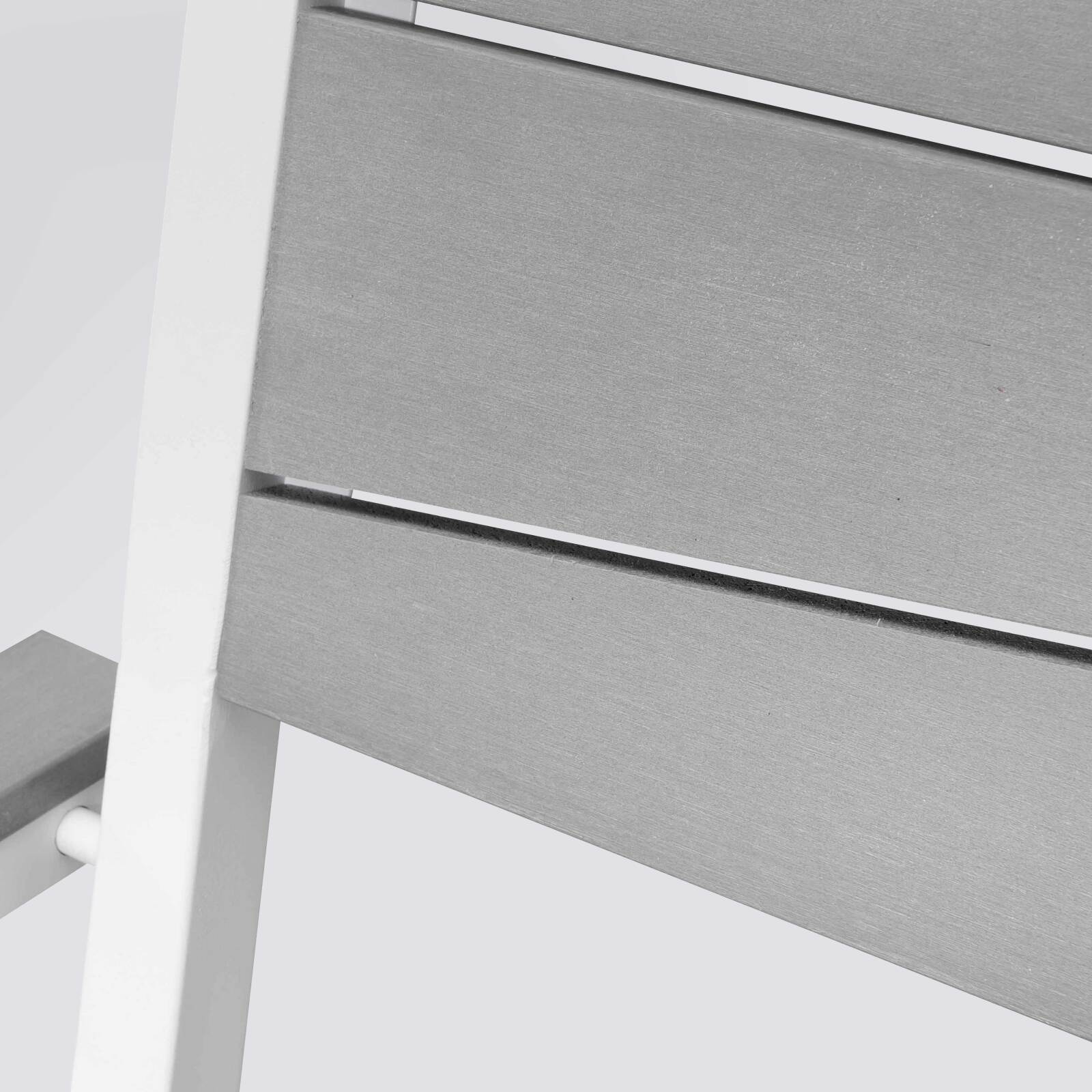 Gartenstuhl mit Armlehnen aus Aluminium und Polywood 