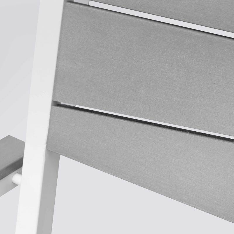 Gartenstuhl mit Armlehnen aus Aluminium und Polywood  (4/7)