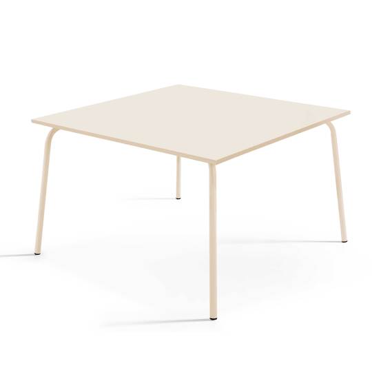 Quadratischer Gartentisch (120 x 120 cm) aus Metall