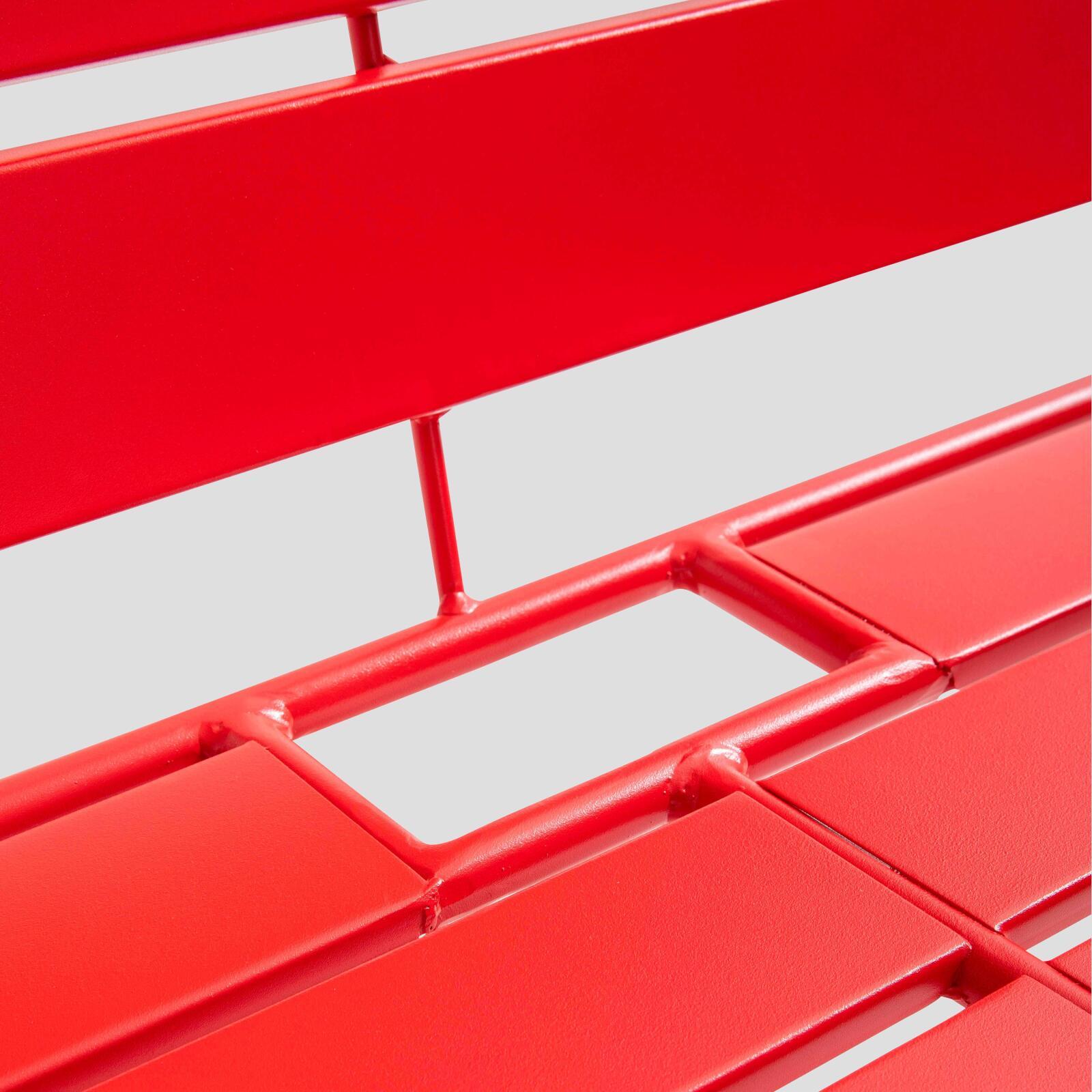 Metall-Gartenlounge-Set mit 2 Sesseln und 1 Bank 