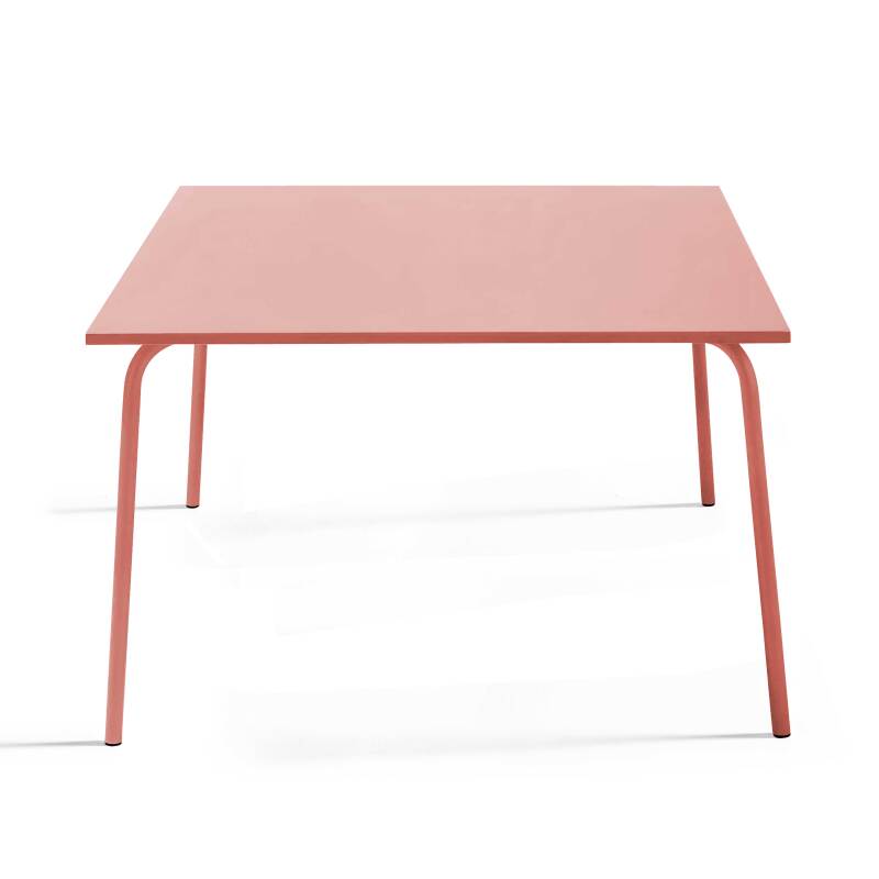 Quadratischer Gartentisch (120 x 120 cm) aus Metall  (2/6)