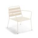 Metall-Gartenlounge-Set mit 2 Sesseln und 1 Bank 