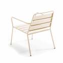 Metall-Gartenlounge-Set mit 2 Sesseln und 1 Bank 