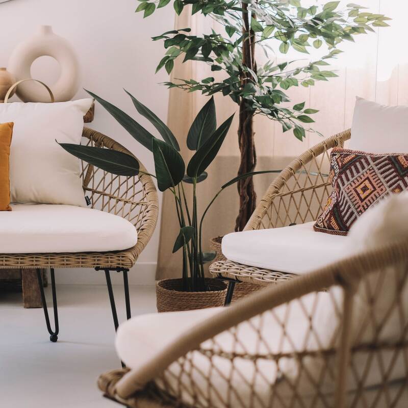 Künstliche Strelitzia im Topf, Höhe 90 cm 