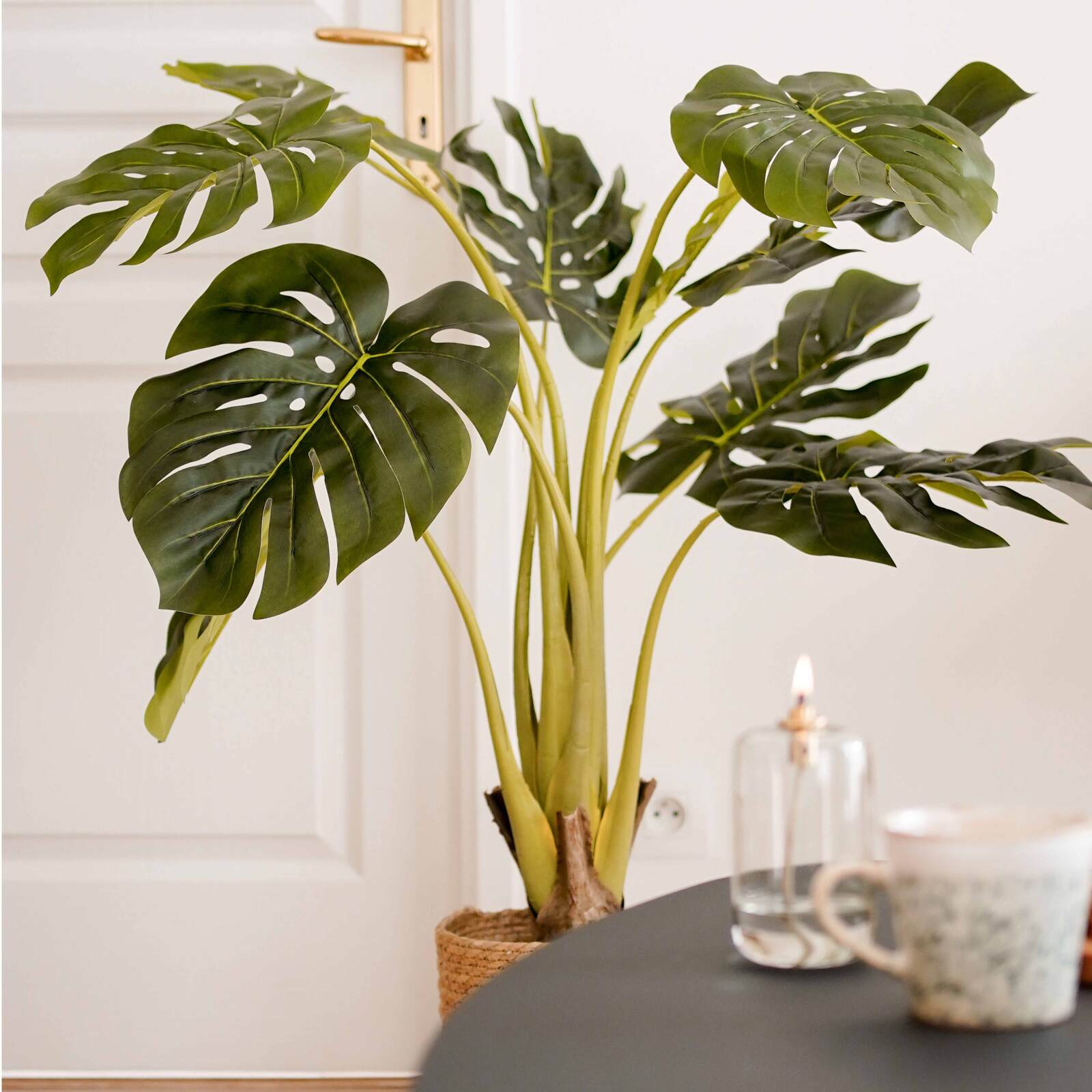 Künstliche Monstera Deliciosa im Topf, Höhe 90 cm 