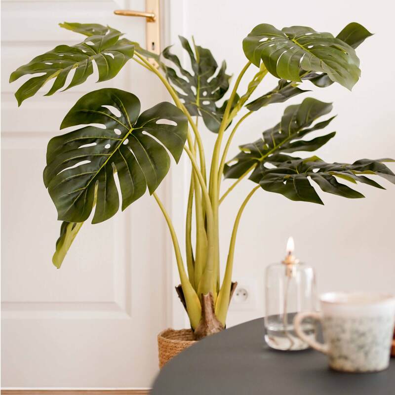 Künstliche Monstera Deliciosa im Topf, Höhe 90 cm 