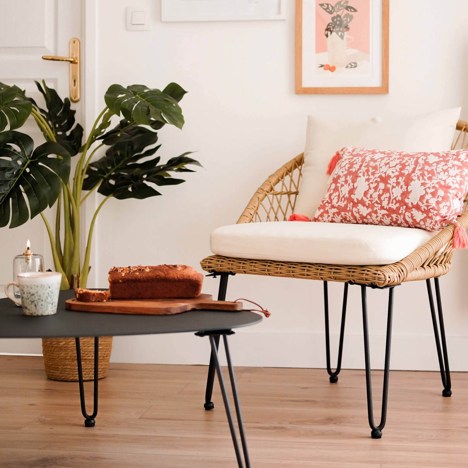 Künstliche Monstera Deliciosa im Topf, Höhe 90 cm 