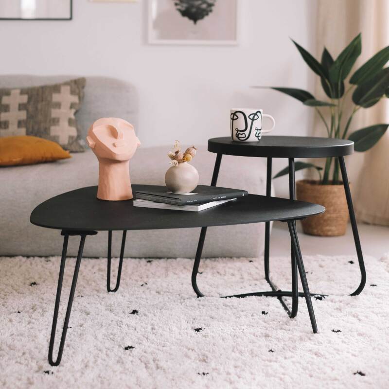 Runder Beistelltisch aus Metall