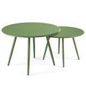 Verschachtelbare runde Metall-Couchtisch Ø50 / Ø40 cm