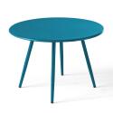 Verschachtelbare runde Metall-Couchtisch Ø50 / Ø40 cm