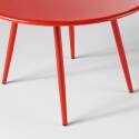 Verschachtelbare runde Metall-Couchtisch Ø50 / Ø40 cm