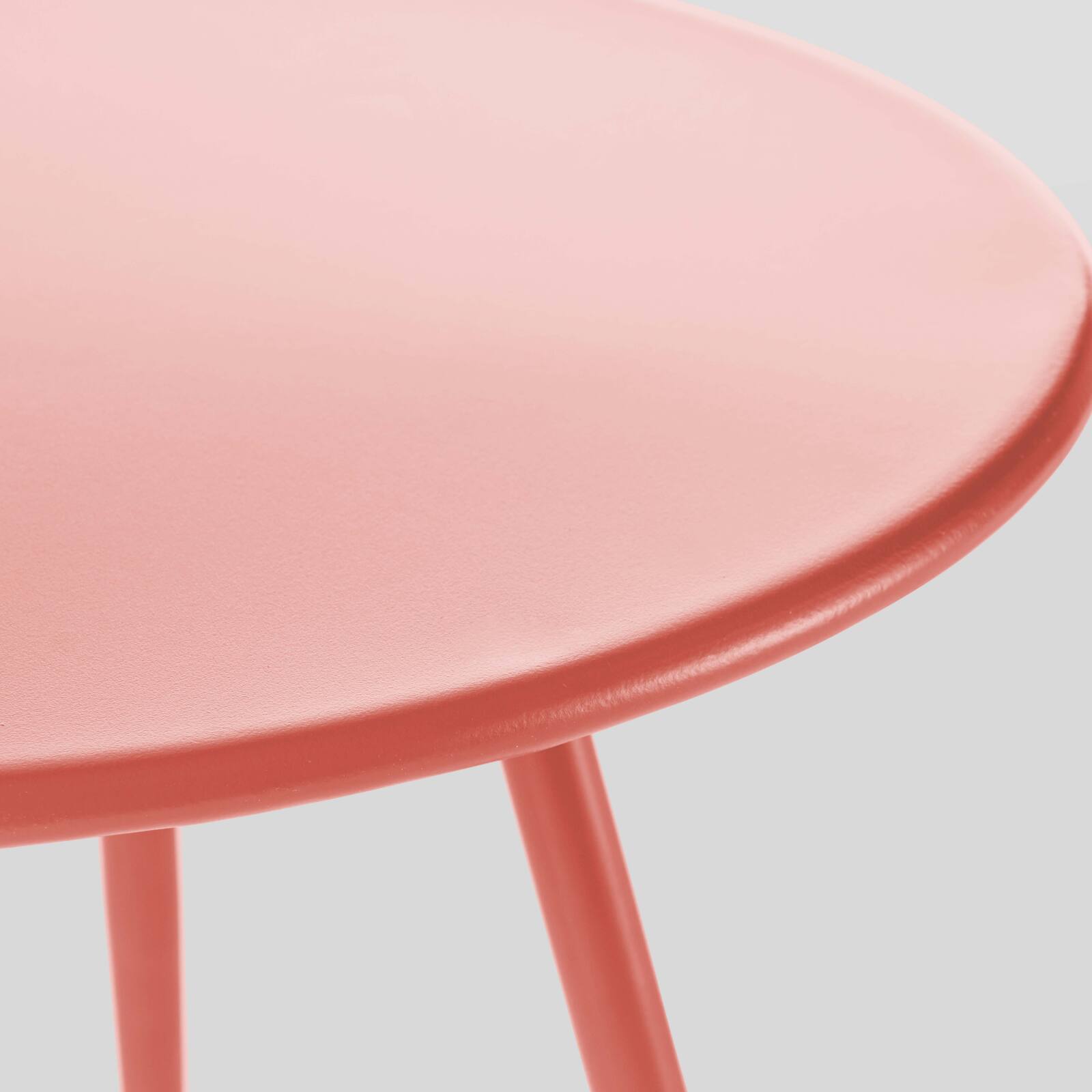 Verschachtelbare runde Metall-Couchtisch Ø50 / Ø40 cm