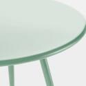 Verschachtelbare runde Metall-Couchtisch Ø50 / Ø40 cm