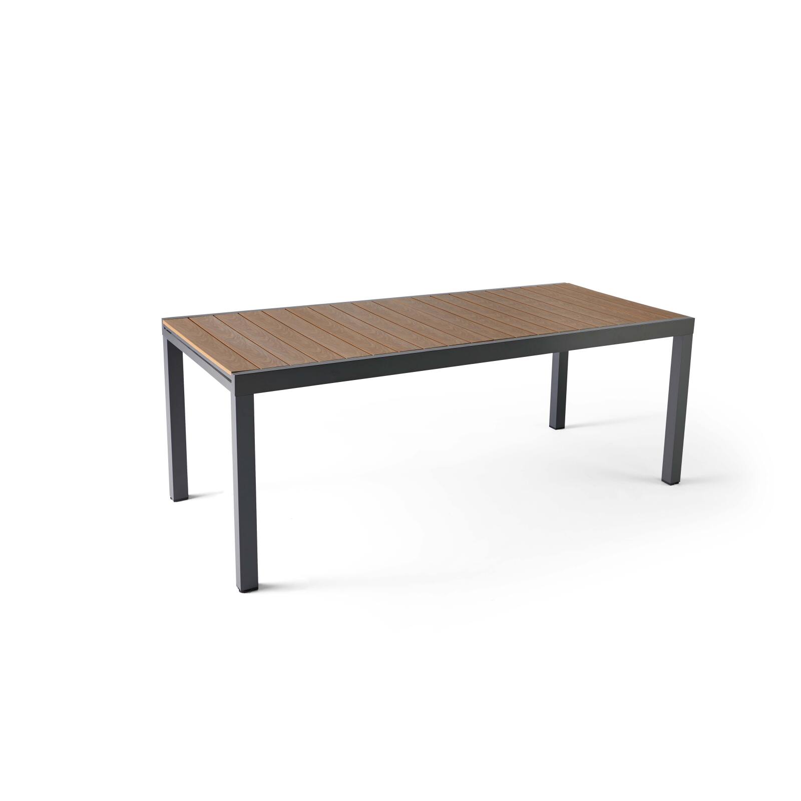 Rechteckiger, ausziehbarer Gartentisch (200/300 x 94,5 x 75 cm) aus Aluminium und Polywood Rechteckiger, ausziehbarer Gartentisch (200/300 x 94,5 x 75 cm) aus Aluminium und Polywood