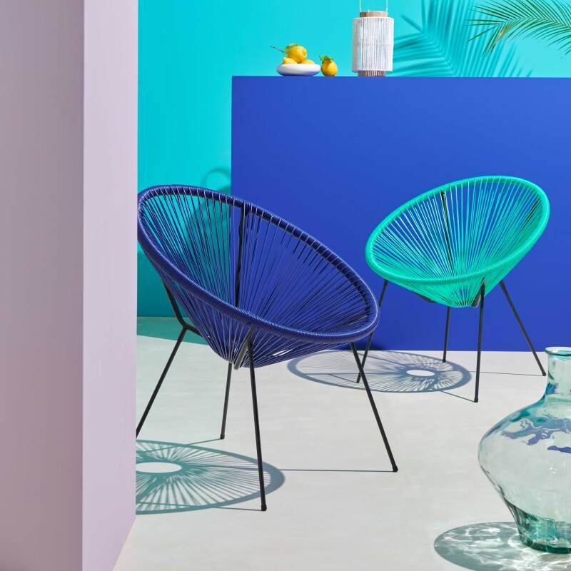 Set aus 2 Drahtstuhl-Gartensessel  (5/7)