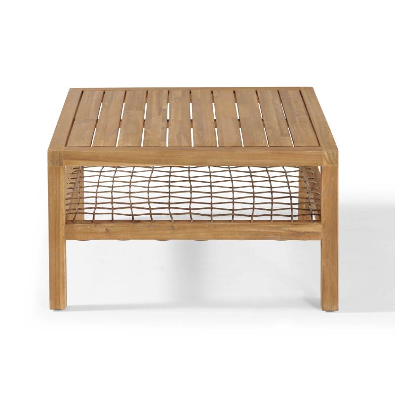 Quadratischer Garten Couchtisch (70 x 70 x 40,5 cm) aus Akazienholz 