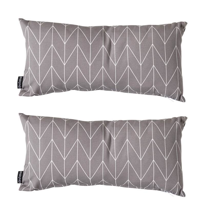 Set aus 2 kleinen rechteckigen Dekokissen mit Motiven (40 x 20 x 8 cm)