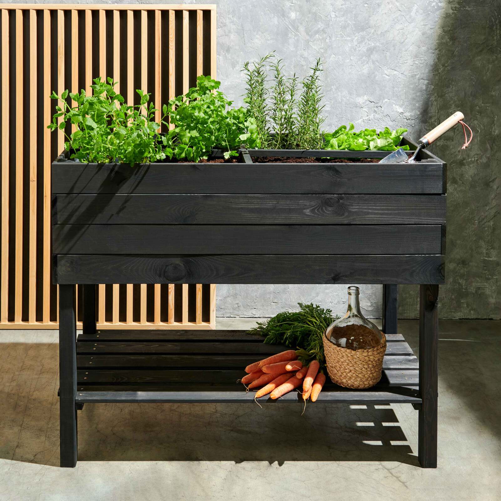 Rechteckiger Hochbeet auf Ständern 100 x 50 x 80 cm 