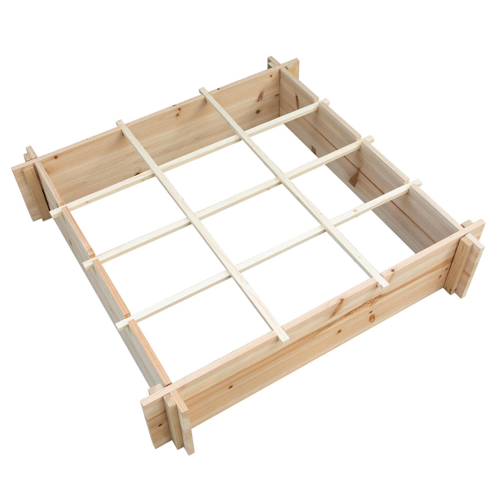 Hochbeet mit 12 Fächern, 90 x 90 cm 