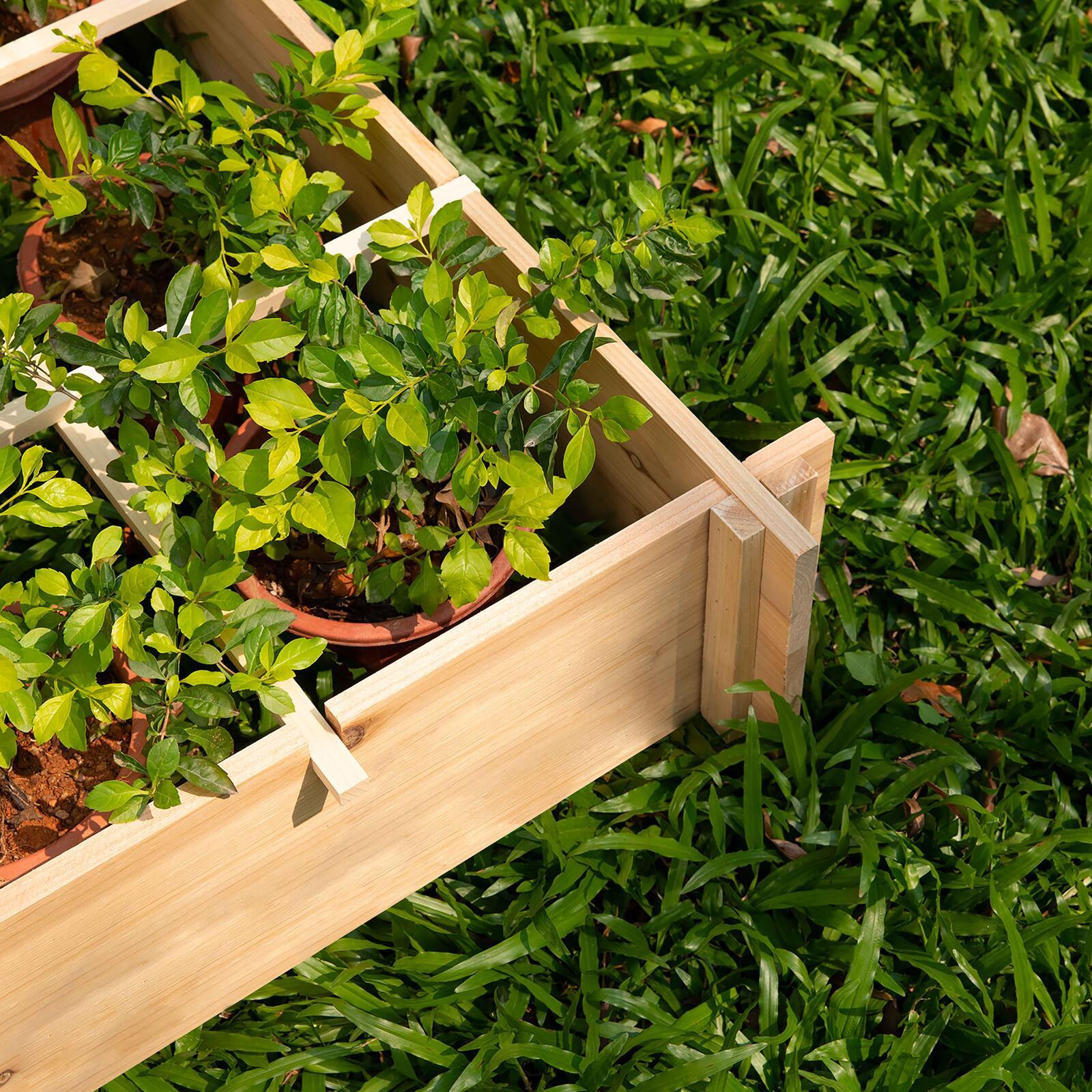 Hochbeet mit 12 Fächern, 90 x 90 cm 