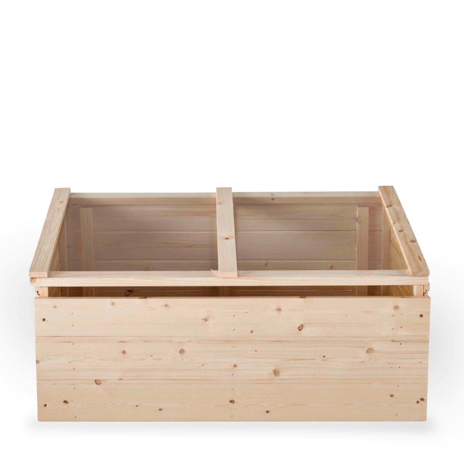 Niedriges Gemüsegartenbeet mit Deckel 80 x 40 x 40 cm