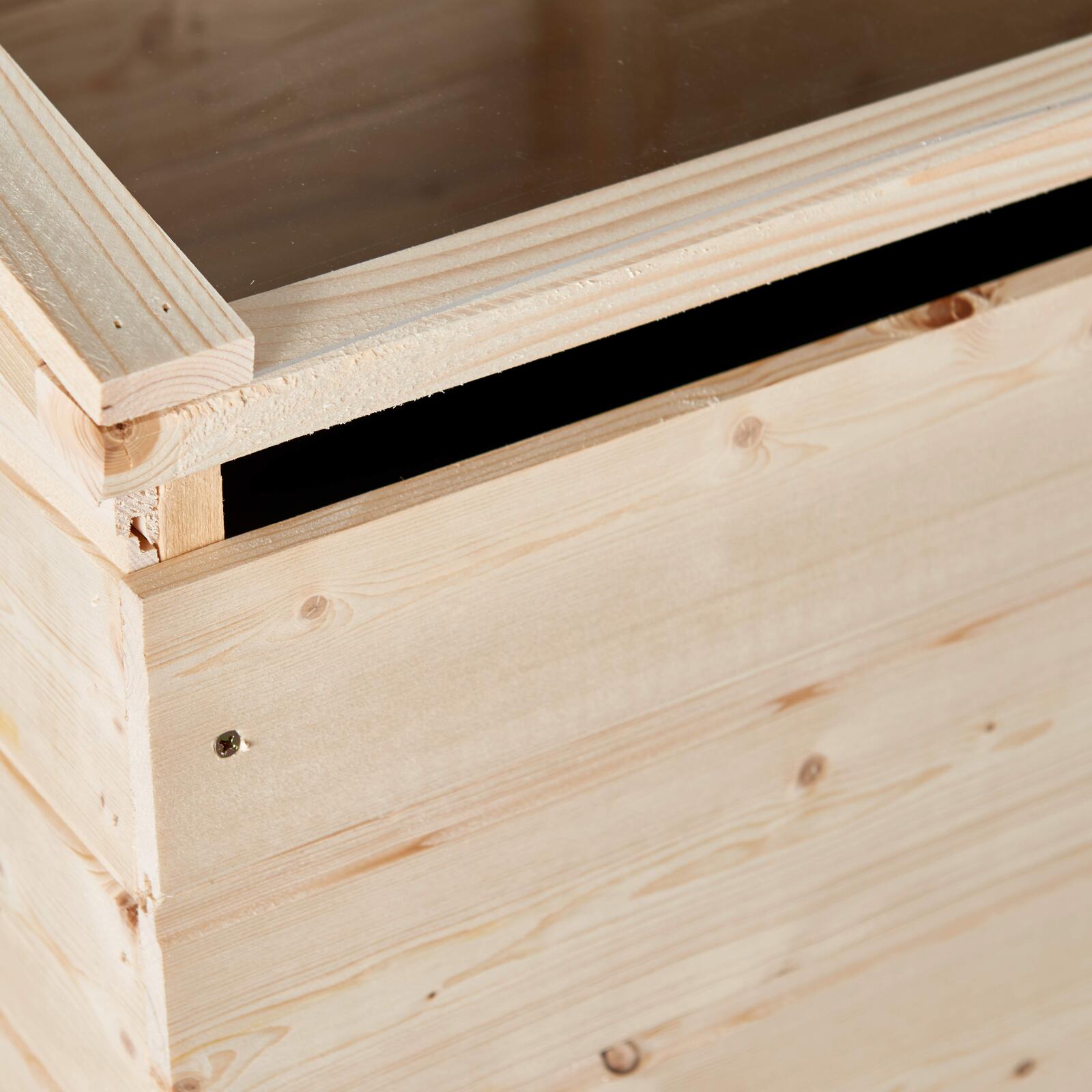 Niedriges Gemüsegartenbeet mit Deckel 80 x 40 x 40 cm