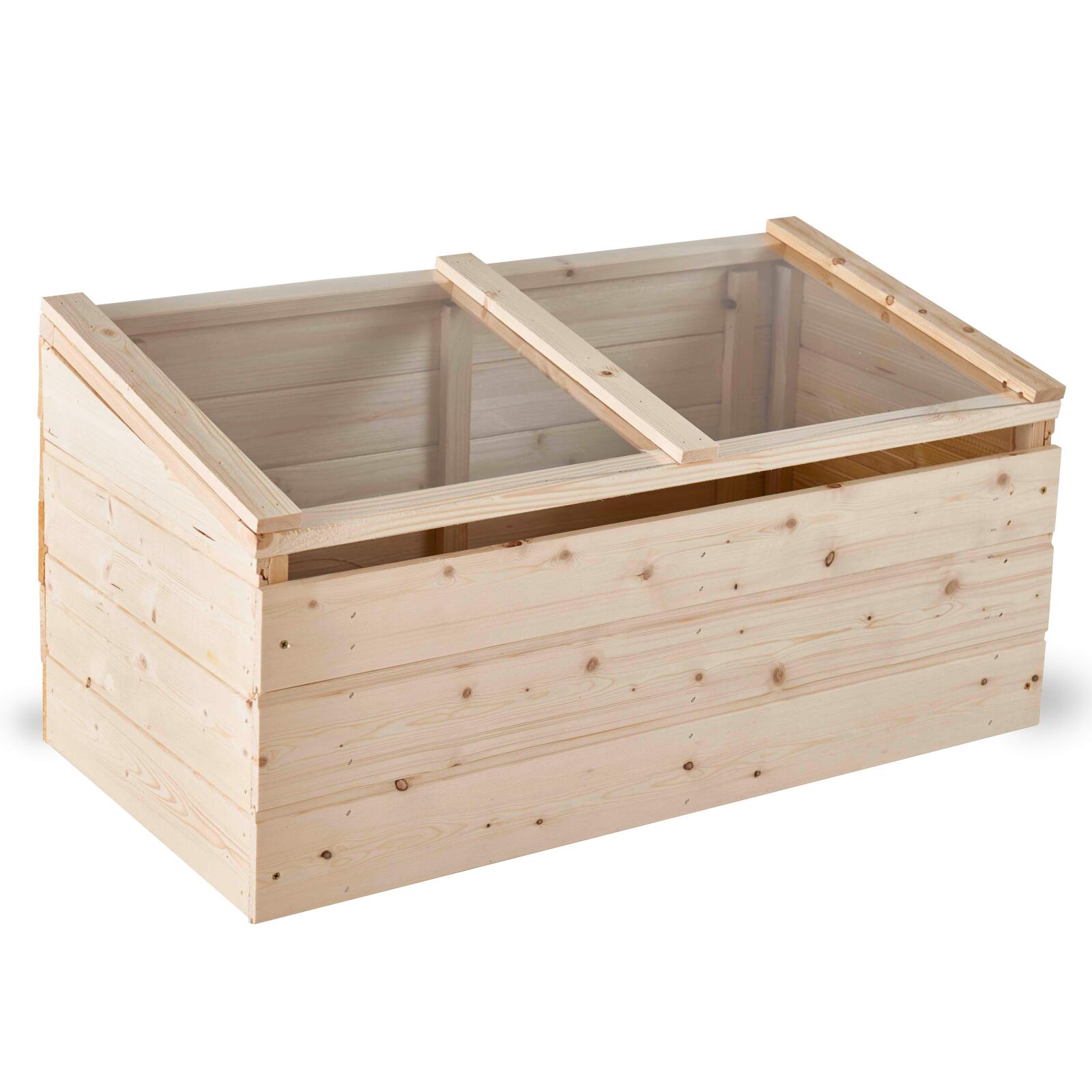 Niedriges Gemüsegartenbeet mit Deckel 80 x 40 x 40 cm