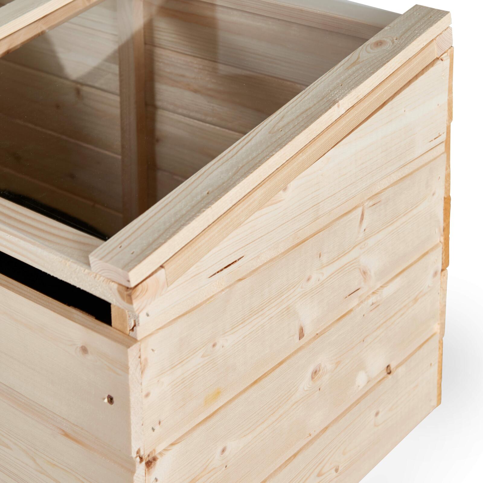 Niedriges Gemüsegartenbeet mit Deckel 80 x 40 x 40 cm