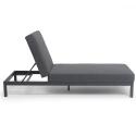 Sonnenliegestuhl mit Kissen, 5-fach verstellbar 