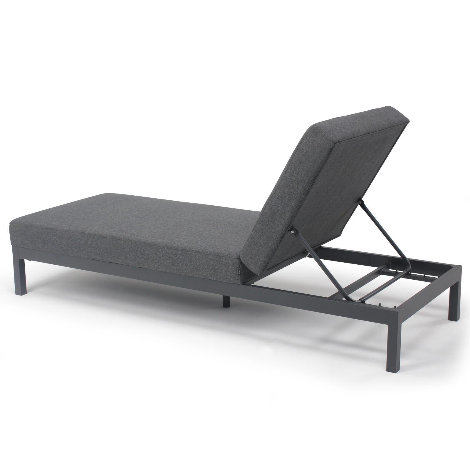 Sonnenliegestuhl mit Kissen, 5-fach verstellbar 