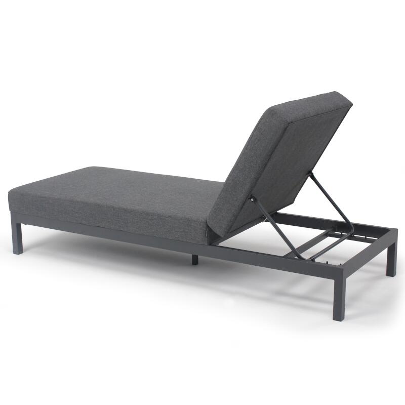 Sonnenliegestuhl mit Kissen, 5-fach verstellbar