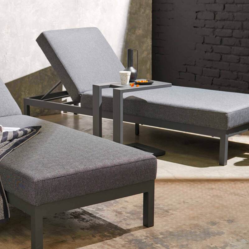 Aluminium-Sonnenliegestuhl-Tablette (2/5)