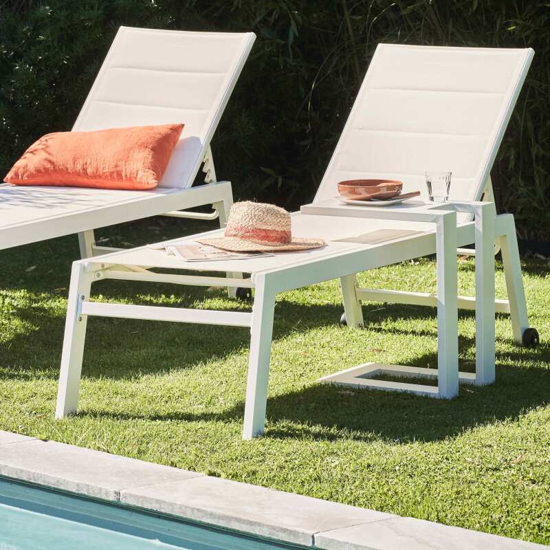 Aluminium-Sonnenliegestuhl-Tablette