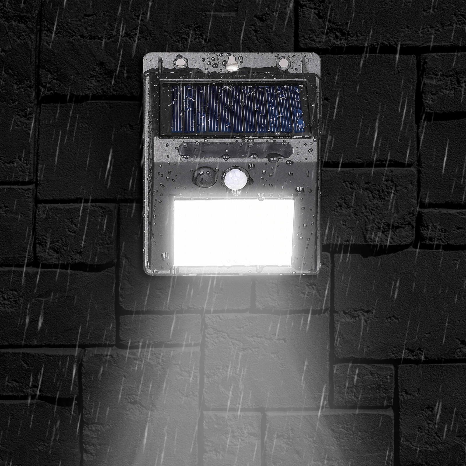 Set von 4, 8 oder 12 Solar-LED-Wandleuchten mit Bewegungssensor 