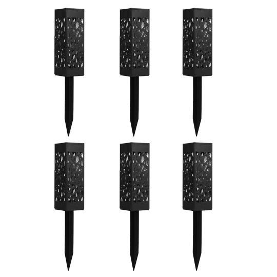 Set von 6, 12 oder 24 LED-Solarleuchten zum Einpflanzen mit ausgestanztem Muster