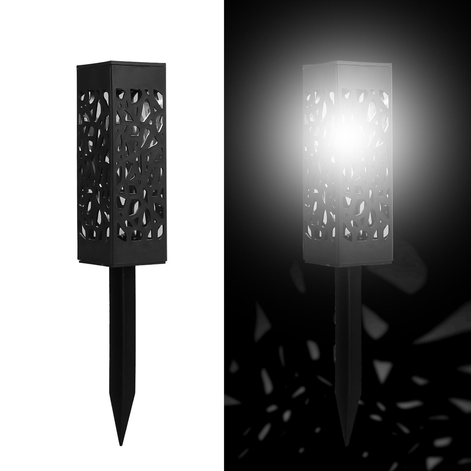 Set von 6, 12 oder 24 LED-Solarleuchten zum Einpflanzen mit ausgestanztem Muster 