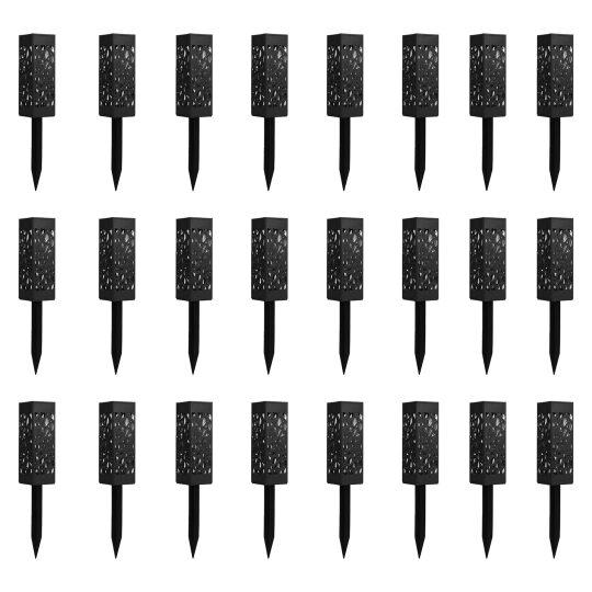 Set von 6, 12 oder 24 LED-Solarleuchten zum Einpflanzen mit ausgestanztem Muster