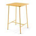 Hochbar-Tisch 70 cm x 70 cm und 4 hohe Metallstühle