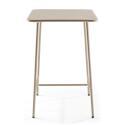 Hochbar-Tisch 70 cm x 70 cm und 4 hohe Metallstühle