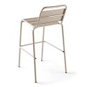 Hochbar-Tisch 70 cm x 70 cm und 4 hohe Metallstühle